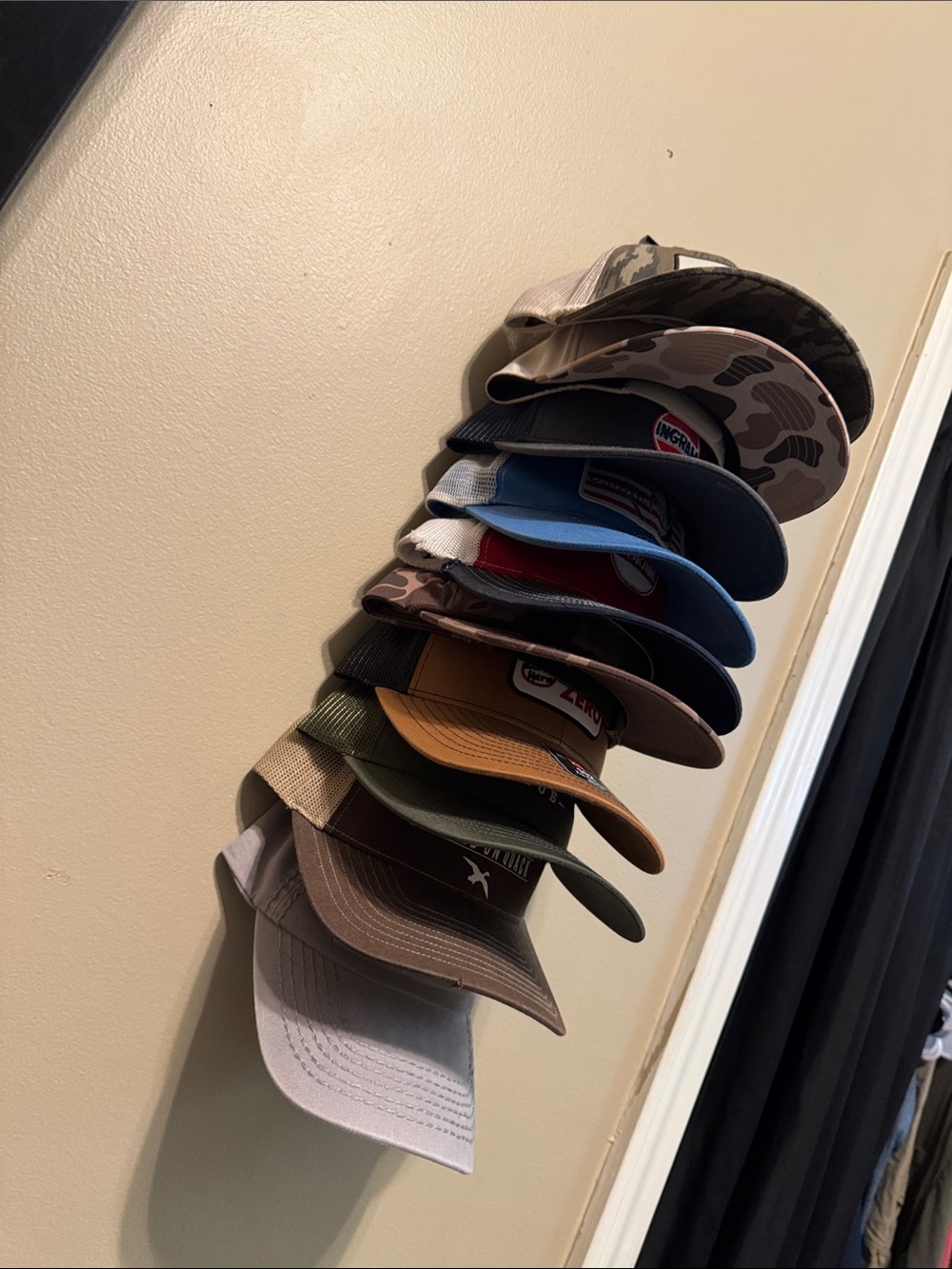 Hat Organizer for Wall (holds 10 hats)